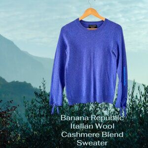 BR Wool-Cashmere Blend Filpucci Bow Cuff Sweater